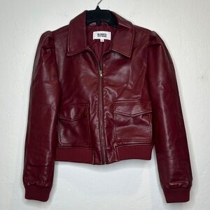 BB Dakota by Steve Madden Deep Red Leather Jacket Size Large